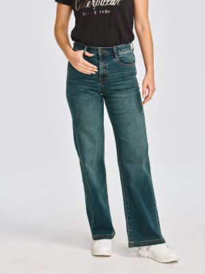 Imagen 2 del producto Jeans Mujer Triblend Stretch Denim Wide Leg Azul
