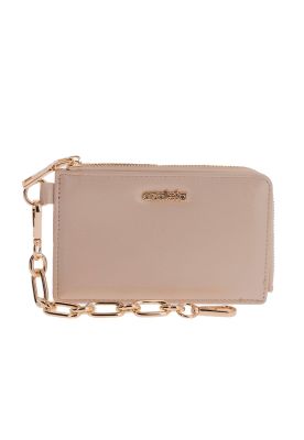 Billetera Mujer Chain Wallet Beige