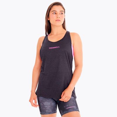 Polera Mujer Trail Running Edic Skyfire Negro