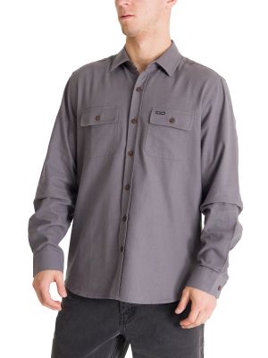 Camisa Manga Larga Hombre Flannel Gris