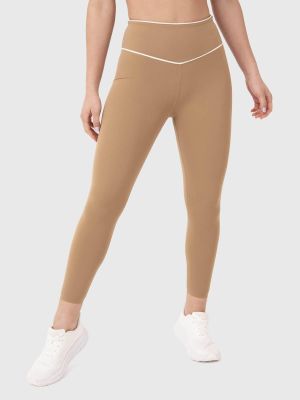 Imagen 1 del producto Calza Deportiva Mujer Piping Ankle Café Claro
