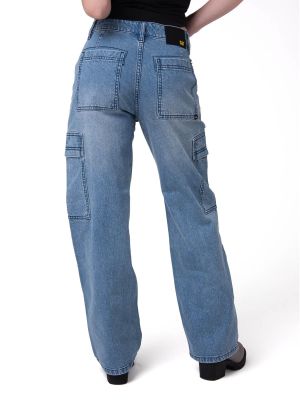 Imagen 2 del producto Jeans Cargo Relaxed Azul Mujer