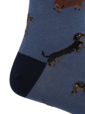 Imagen 2 del producto Calcetín Algodón Hombre C Cuff Dachshnd Azul