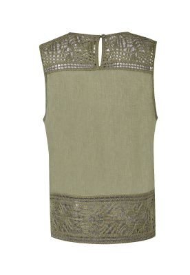 Imagen 2 del producto Blusa Lino Orgánico Verde Mele Mujer 