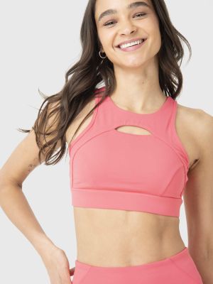 Peto Deportivo Mujer Keyhole Fucsia