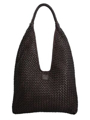 Cartera Cuero Mujer Ws Woven Hobo Café
