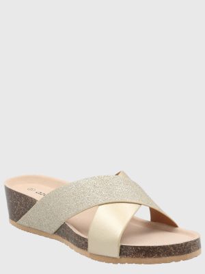 Sandalia Mujer Giacomo Dorado Metalizado