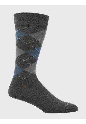Calcetín Algodón Hombre C Cuff Argyle Gris