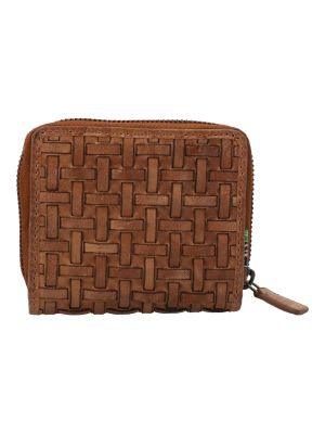 Imagen 2 del producto Billetera Cuero Mujer Fd Braid Zipper Café