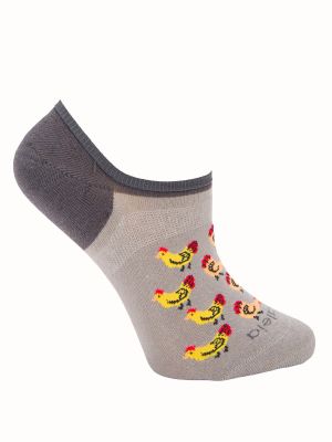 Calcetín Algodón Mujer Inv Hen Gris