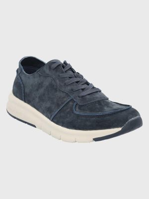 Zapatilla Cuero Hombre Juno Azul