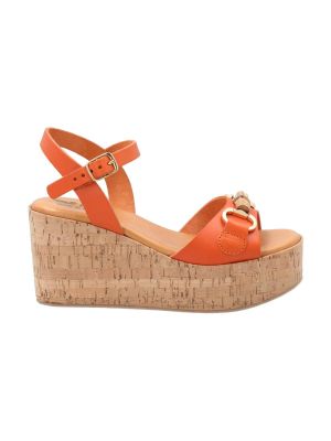 Sandalia Cuero Mujer Joaka Naranjo 67