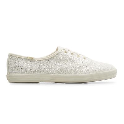 Zapatilla Casual Mujer Champion Glitter Crema