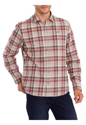Camisa Algodón Orgánico Hombre Flannel Café