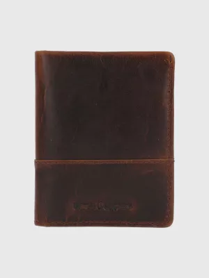 Billetera Cuero Hombre Edel Bifold Café