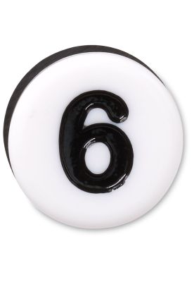 Jibbitz Número Seis Pequeña Amistad Blanco