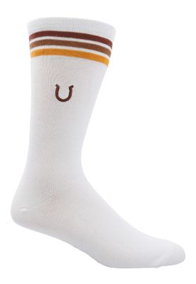 Imagen 2 del producto Calcetín Largo Diseño Herradura Hombre Blanco