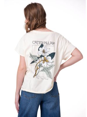 Imagen 2 del producto Polera Manga Corta Mujer Botanical Relaxed Blanco