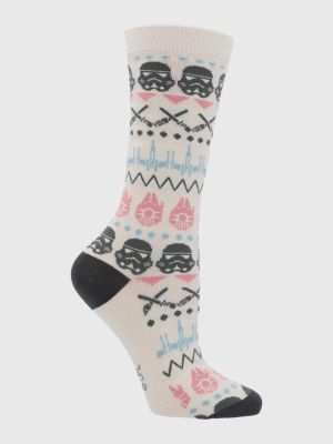 Calcetin Algodón Mujer Star Wars Beige/Crudo