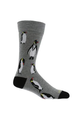 Imagen 1 del producto Calcetín Algodón Hombre Penguin Gris