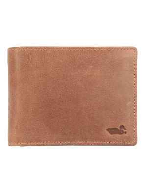 Billetera Cuero Hombre Fd Simple Bifold Tan