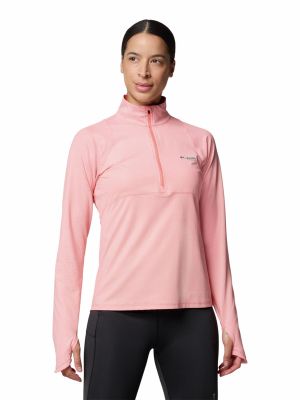 Polera M/L Mujer Summit Valley Half Zip Rosado