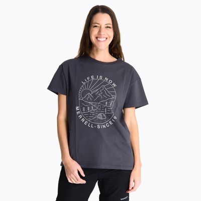 Polera Manga Corta Mujer Hata Gris Oscuro