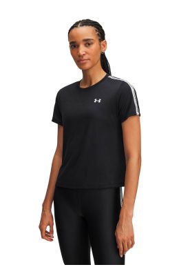 Polera Manga Corta Training mujer Tech Wordmark Tape negro