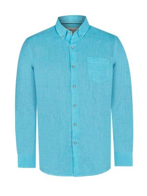 Camisa Lino Orgánico Fantasy Hombre Azul
