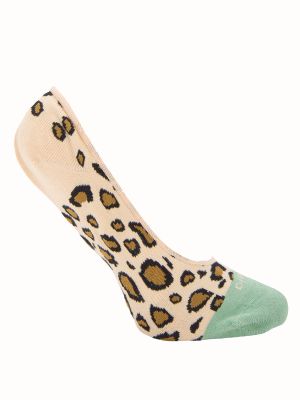 Calcetín Algodón Mujer Inv Ani Print Café