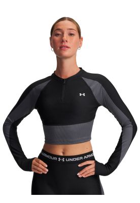 Polerón Training para mujer HeatGear Rib negro
