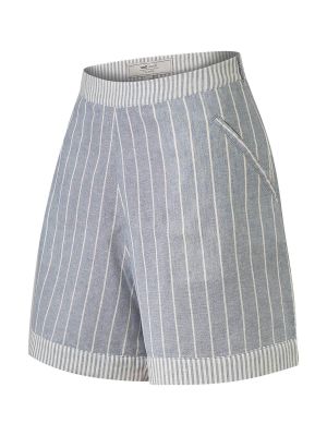 Short Lino Orgánico Mujer Huron Celeste