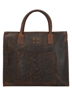 Cartera Cuero Mujer Oh Roses Tote Café