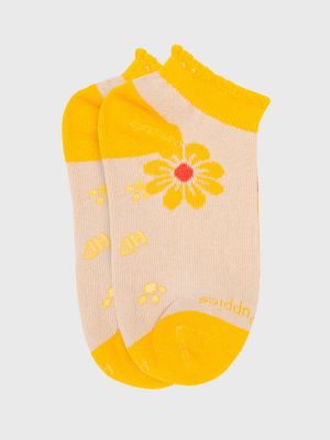 Imagen 2 del producto Calcetin Algodón Niña Flor Amarillo