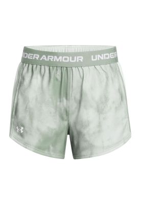 Short Ua Tech Play Up Printed Verde Para Niña
