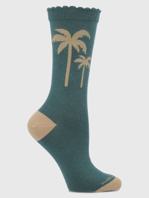 Calcetin Algodón Mujer C St Palm Azul
