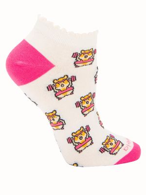 Calcetín Algodón Mujer Ped St Hamster Blanco