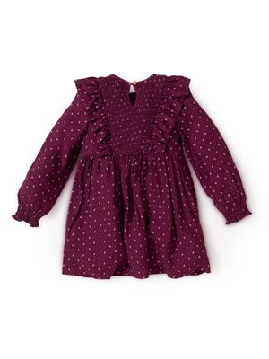 Imagen 2 del producto Vestido Niña Blossom Burdeo