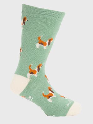 Calcetin Algodón Niño C Basset Verde