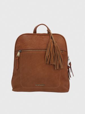 Mochila Ecocuero Mujer Leana Back Café