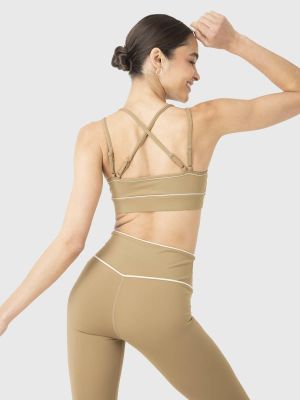 Imagen 2 del producto Peto Deportivo Mujer Piping Bra Café Claro