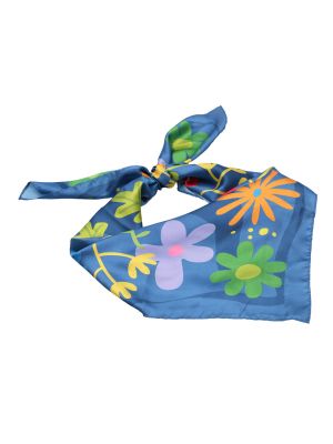Pañuelo Azul Flowers Mujer
