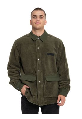 Polar Casual Hombre Sherpa Jacket Verde