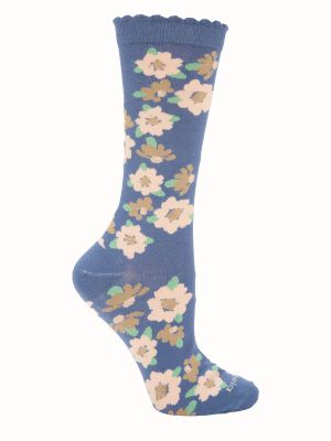 Calcetín Algodón Mujer C St Flori Azul