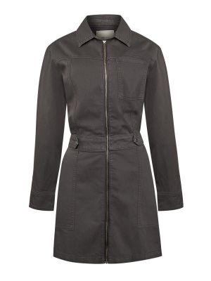 Vestido Algodon/Lino Mujer Rouri Gris