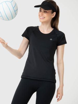 Polera Mujer Round Neck Aloe Negra