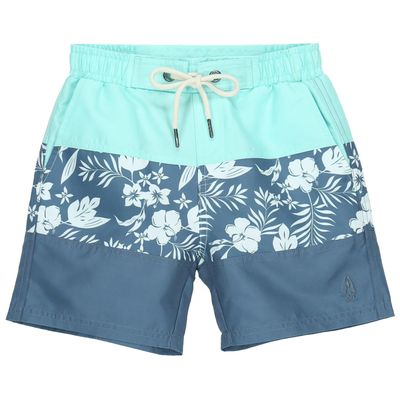 Traje De Baño Niño Tropical Azul