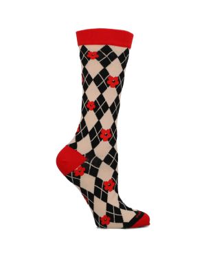 Imagen 1 del producto Calcetín Algodón Mujer C Cuff Rombo Burdeo