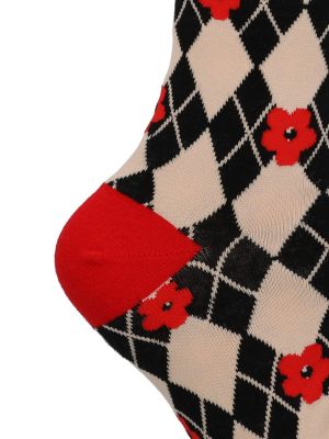 Imagen 2 del producto Calcetín Algodón Mujer C Cuff Rombo Burdeo