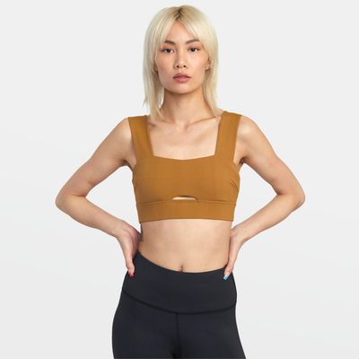 Peto Deportivo Mujer Wide Strap J Tops Mostaza
